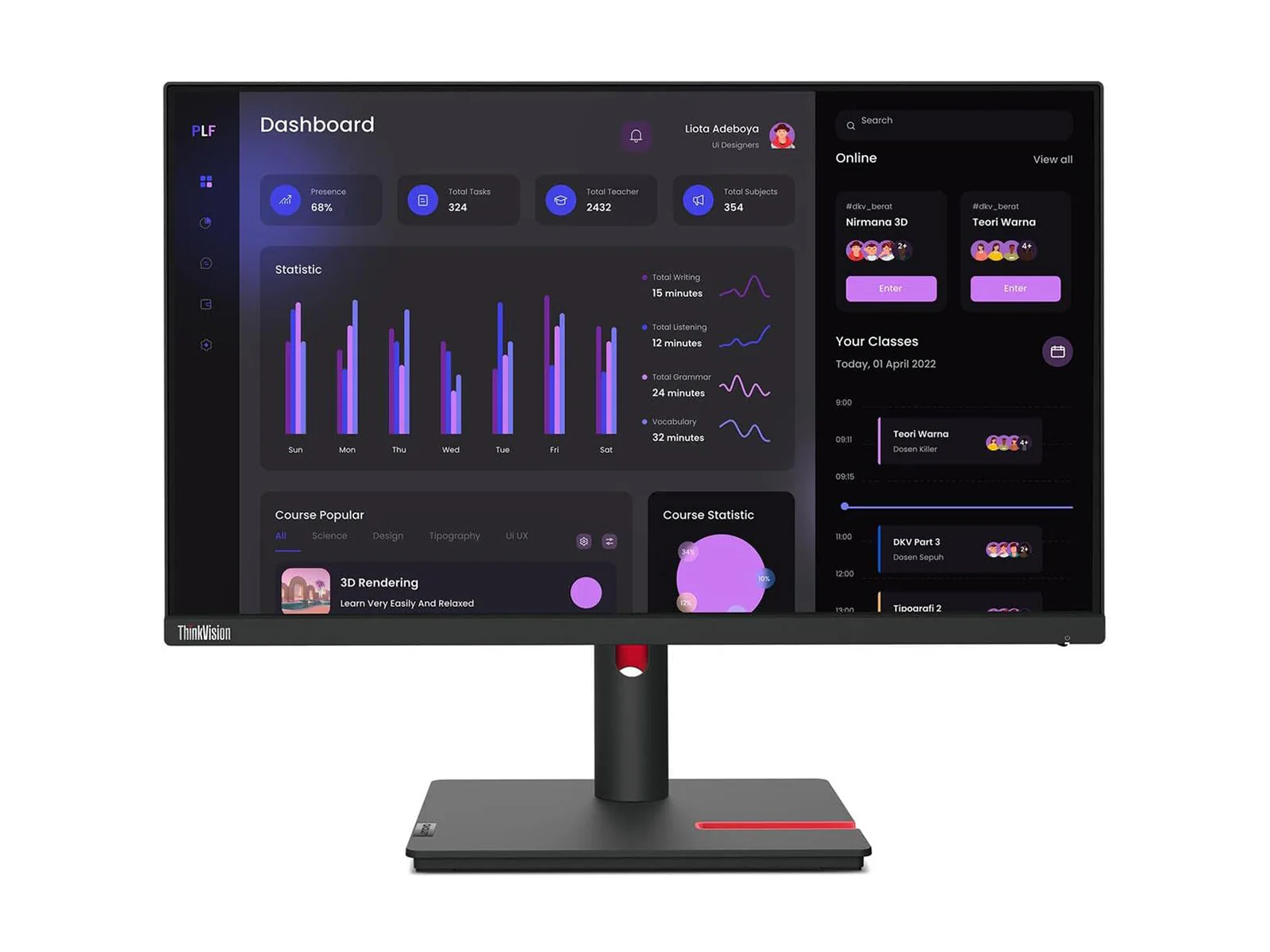 Lenovo ThinkVision T24i-30 24" Full HD 1920 x 1080 Color Display Monitor (63CFMAR1US) 1 Lenovo ThinkVision T24i-30 24" Full HD 1920 x 1080 Color Display Monitor (63CFMAR1US)