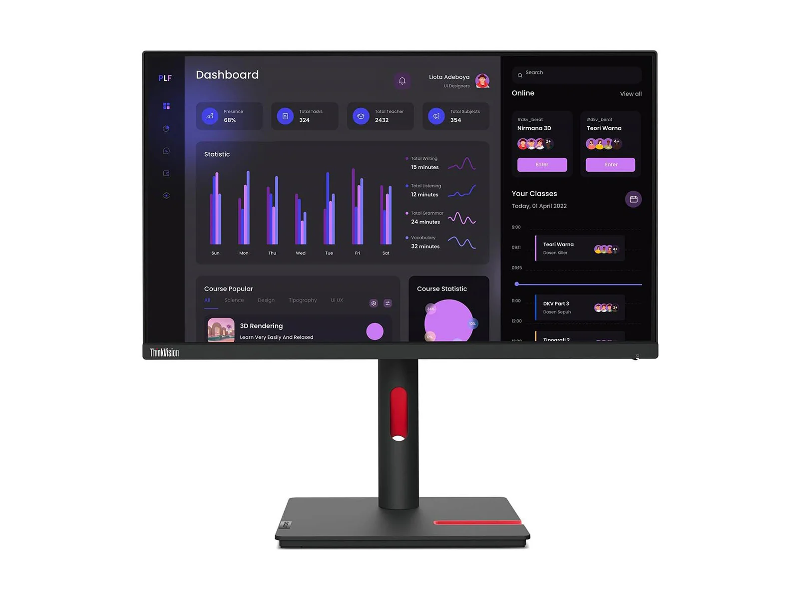 Lenovo ThinkVision T24i-30 24" Full HD 1920 x 1080 Color Display Monitor (63CFMAR1US) 2 Lenovo ThinkVision T24i-30 24" Full HD 1920 x 1080 Color Display Monitor (63CFMAR1US)