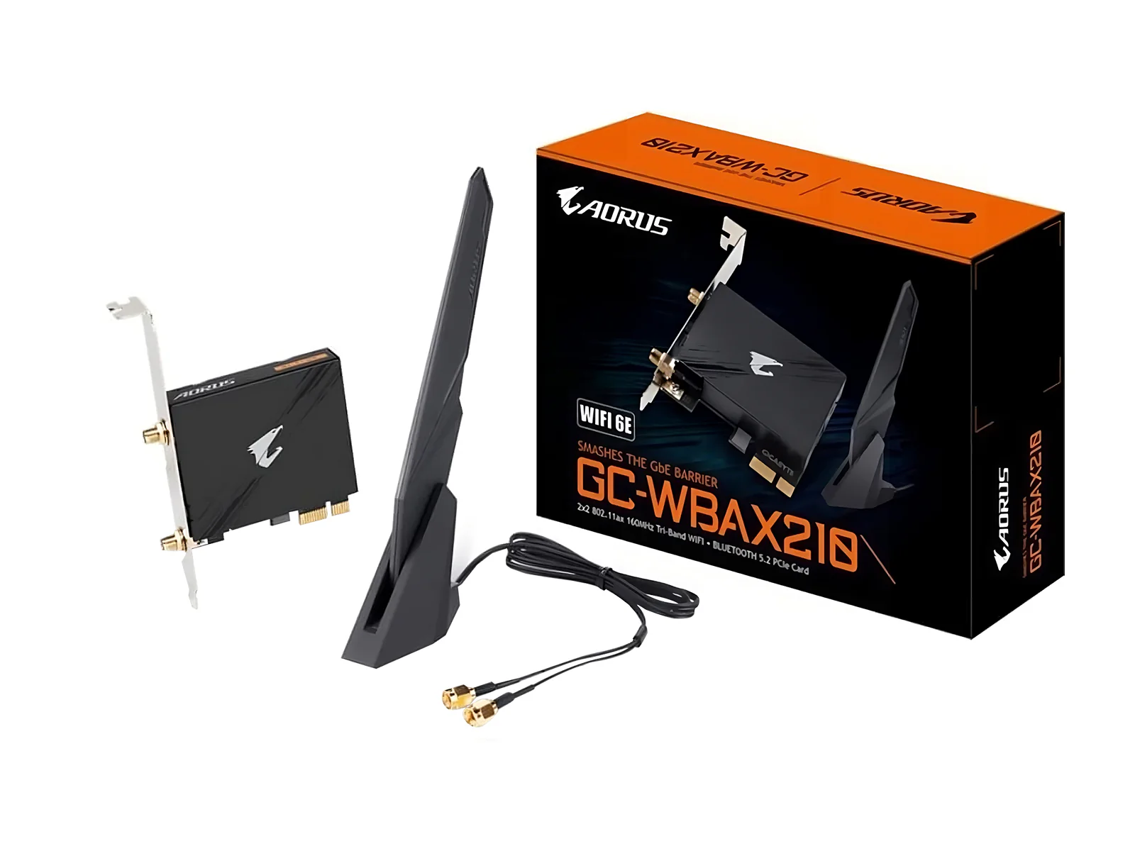 Gigabyte WiFi 6E 2x2 802.11ax Tri-Band | WiFi Bluetooth 5.2 | PCIe Wireless Card 1 Gigabyte WiFi 6E 2x2 802.11ax Tri-Band | WiFi Bluetooth 5.2 | PCIe Wireless Card
